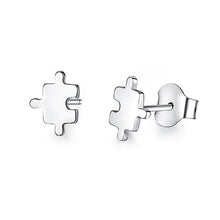 Load image into Gallery viewer, Christmas Gift Fashion 925 Sterling Silver Stud Earrings Heart Cross Cat Moon Star Crystal Earrings for Women Wedding Jewelry
